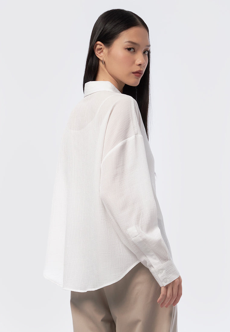 Long Sleeve Crinkle Shirt