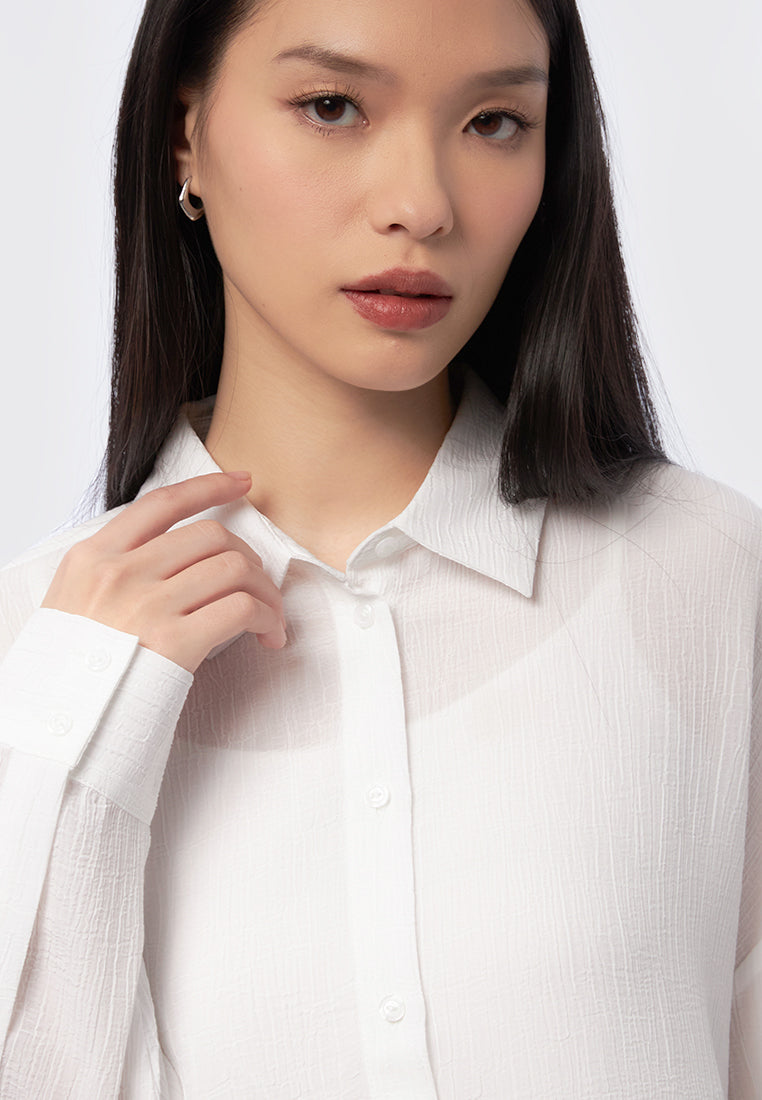 Long Sleeve Crinkle Shirt