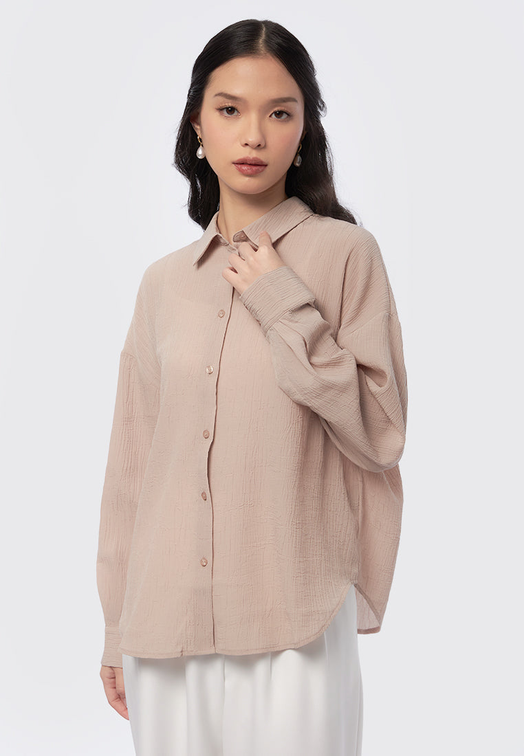 Long Sleeve Crinkle Shirt