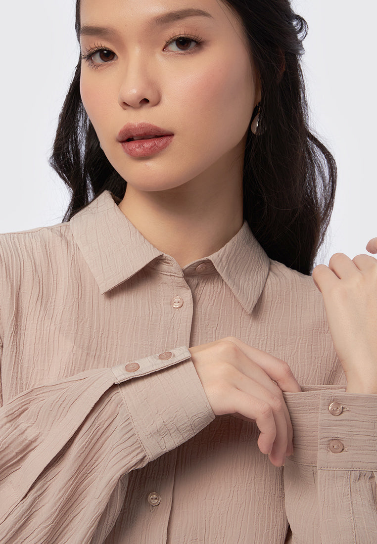 Long Sleeve Crinkle Shirt