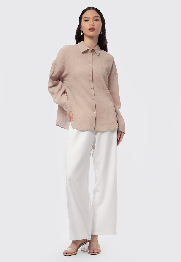 Long Sleeve Crinkle Shirt