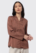 Printed Long Sleeve Blouse