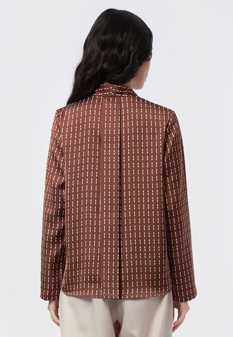 Printed Long Sleeve Blouse