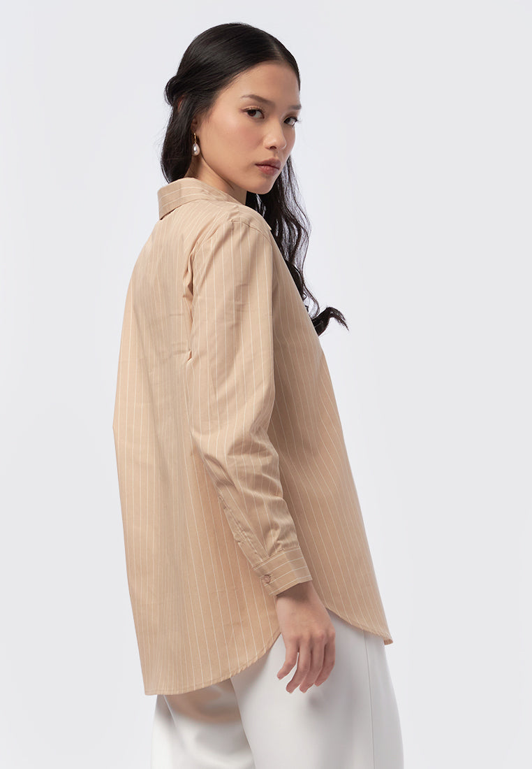 Long Sleeve Stripes Shirt