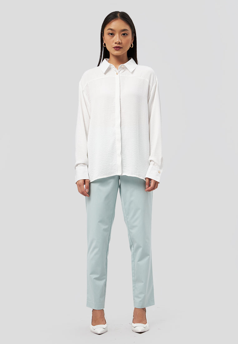 Off White Regular Fit Long Sleeve Shirt