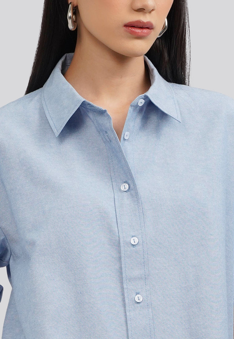 High Low Oversized Light Blue