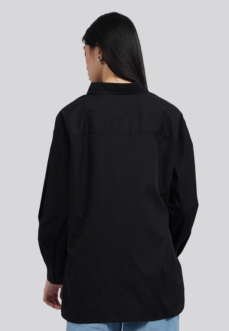 Easy Care Oversized Long Sleeve Shirt
