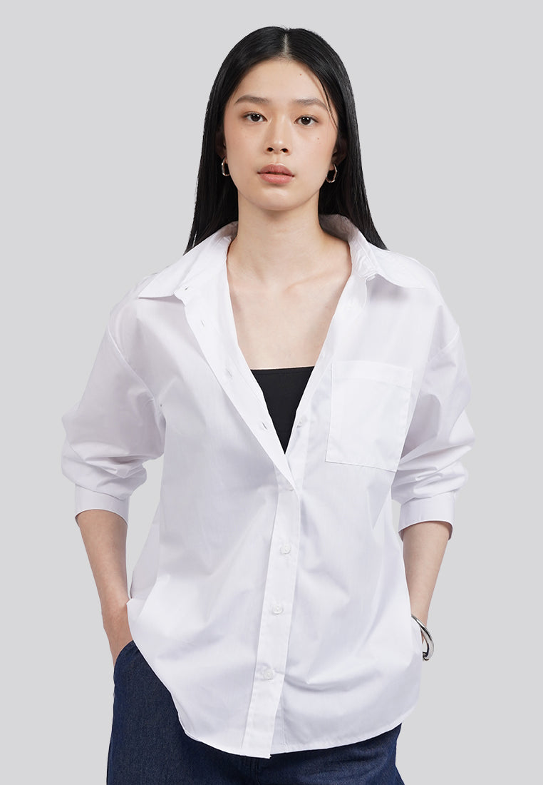 Easy Care Oversized Long Sleeve Shirt