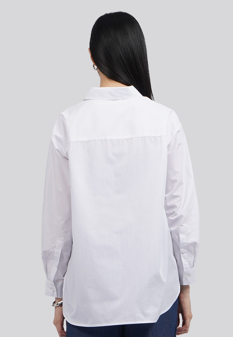 Easy Care Oversized Long Sleeve Shirt