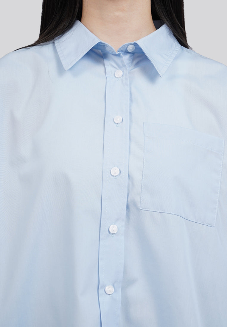 Easy Care Oversized Long Sleeve Shirt