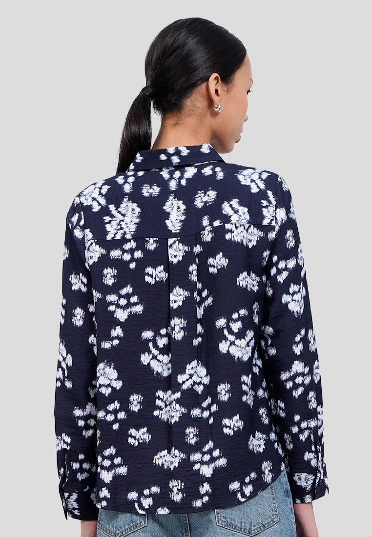 Printed Long Sleeve Blouse