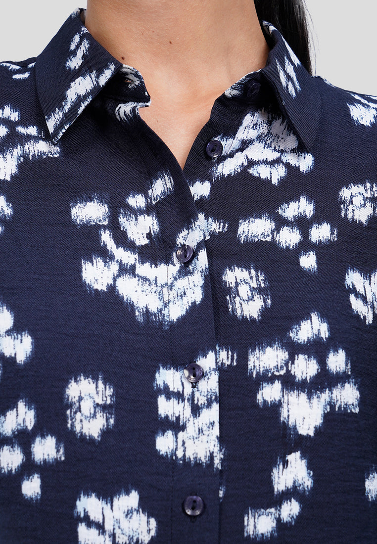 Printed Long Sleeve Blouse