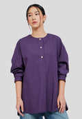 Button Tab Batwing Blouse