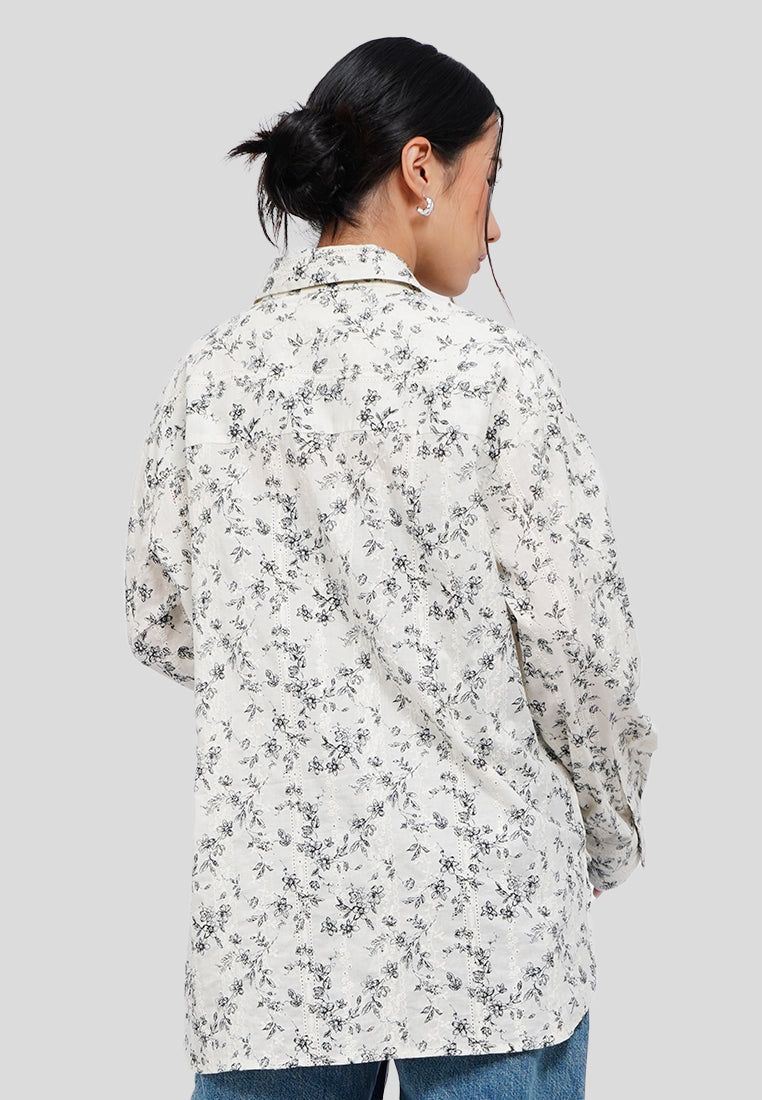 Oversized Printed Blouse