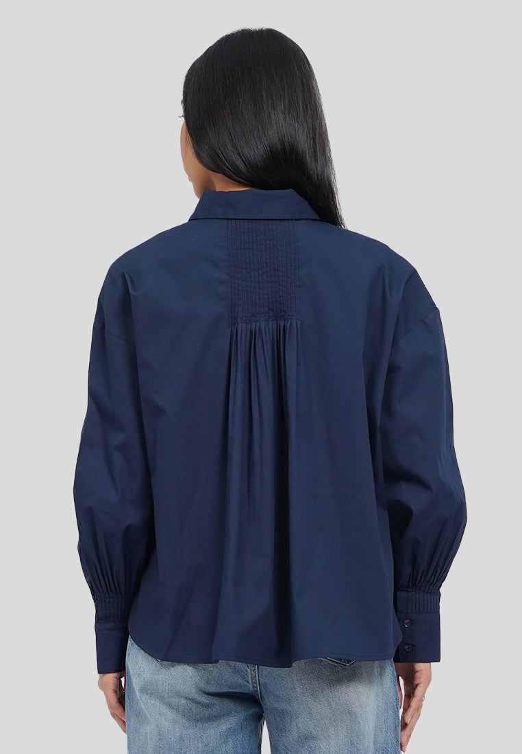 Pleated Long Sleeve Shirt
