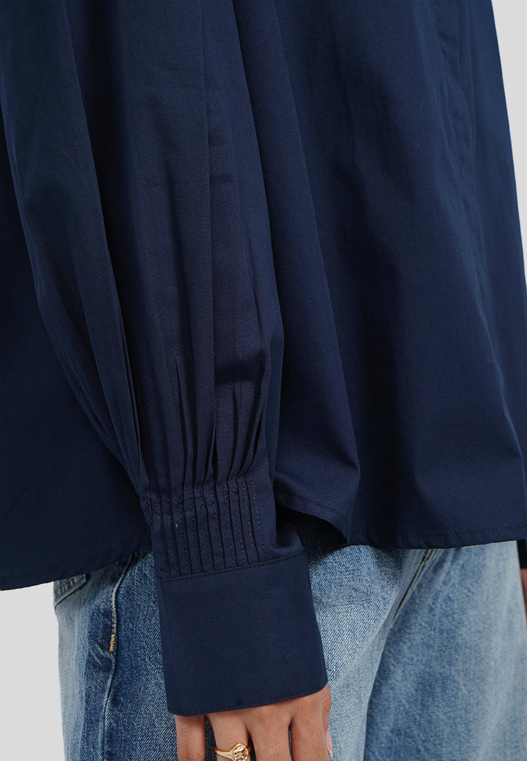Pleated Long Sleeve Shirt
