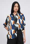 Long Sleeve Printed Blouse