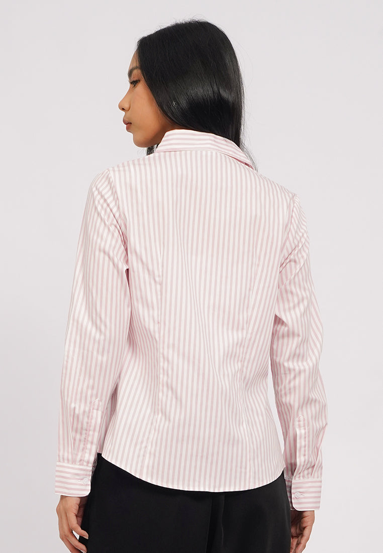 Slim Fit Long Sleeve Stripes Shirt