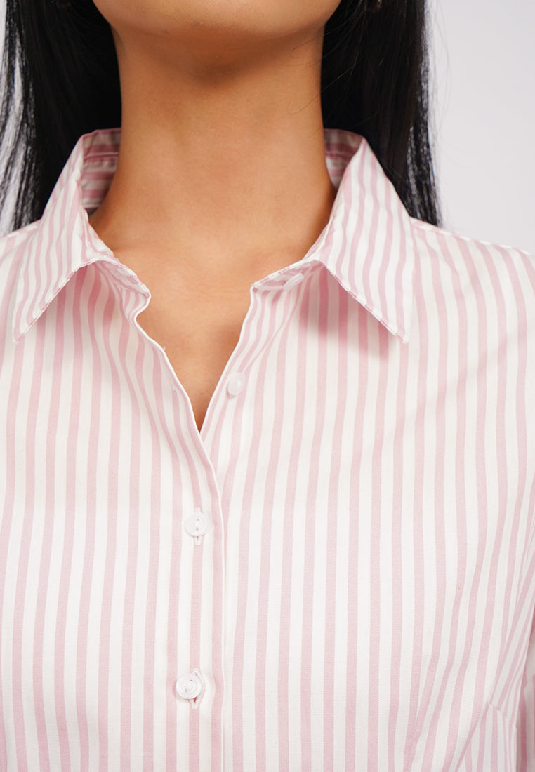 Slim Fit Long Sleeve Stripes Shirt
