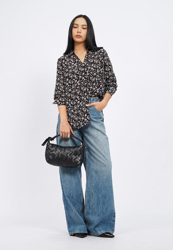 Floral Printed Long Sleeve Blouse