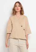 Kimono Blouse With Button