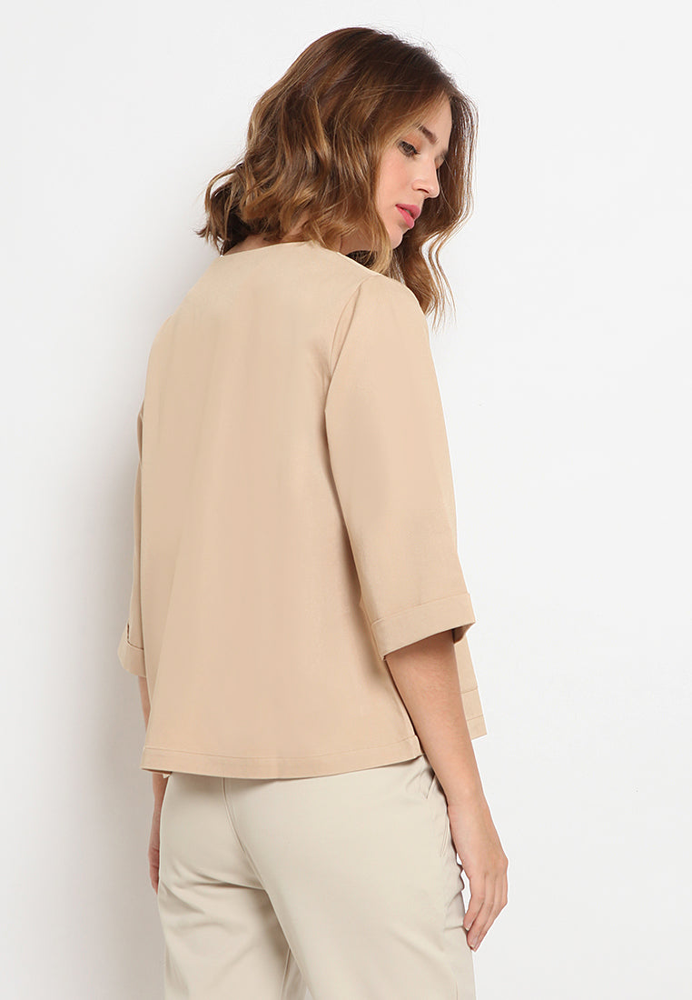 Kimono Blouse With Button