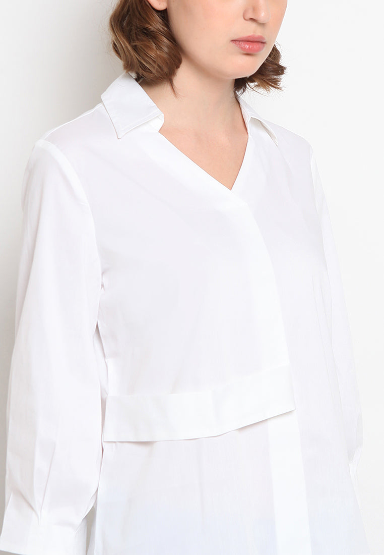Half belted blouse