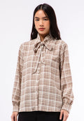 Flowy Bow Printed Blouse