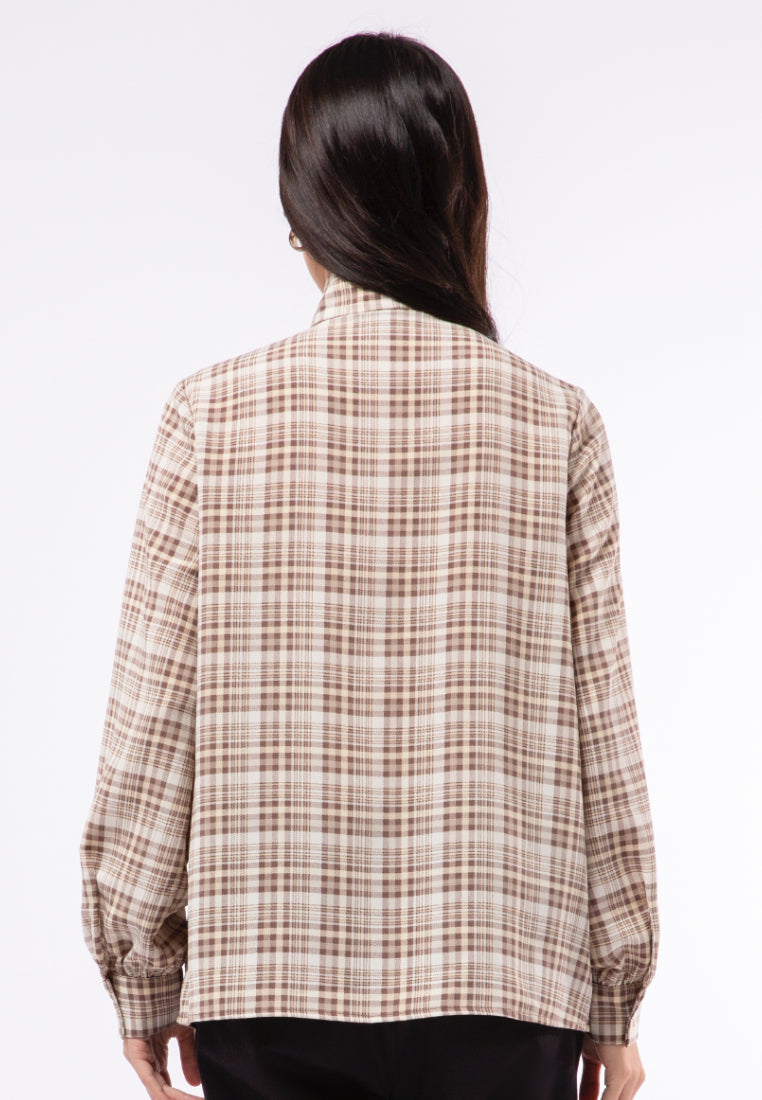 Flowy Bow Printed Blouse