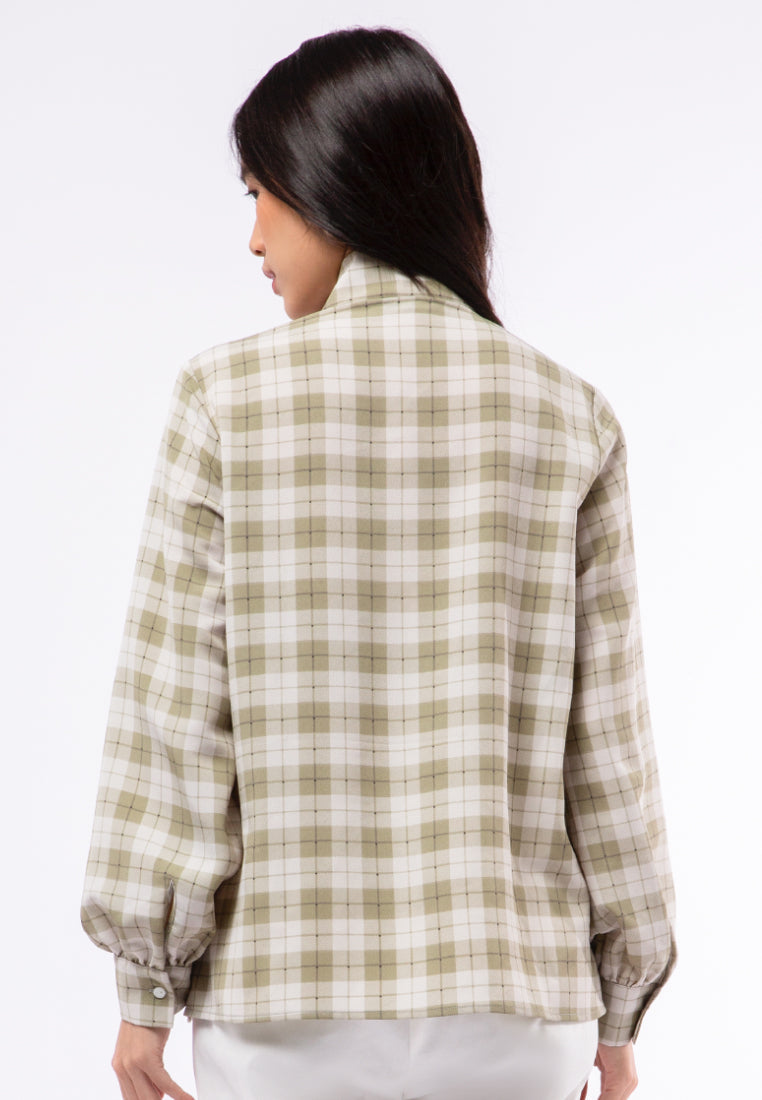 Flowy Bow Printed Blouse