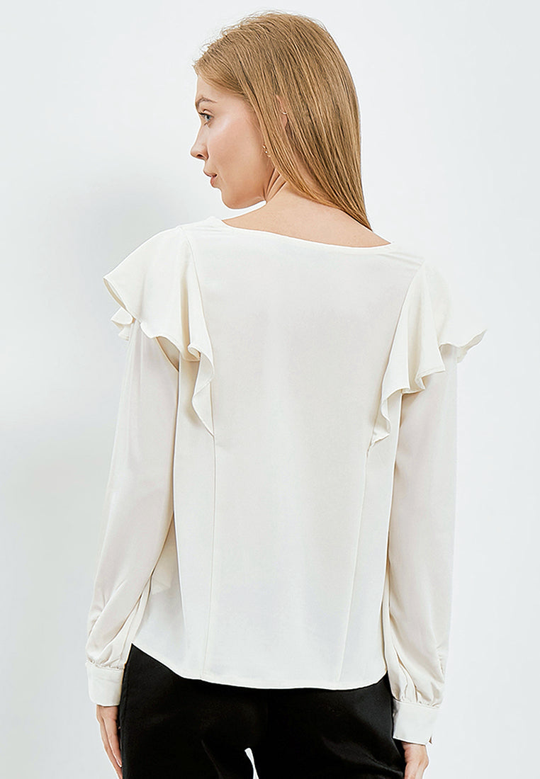 Flowy Layer V-Neck Blouse