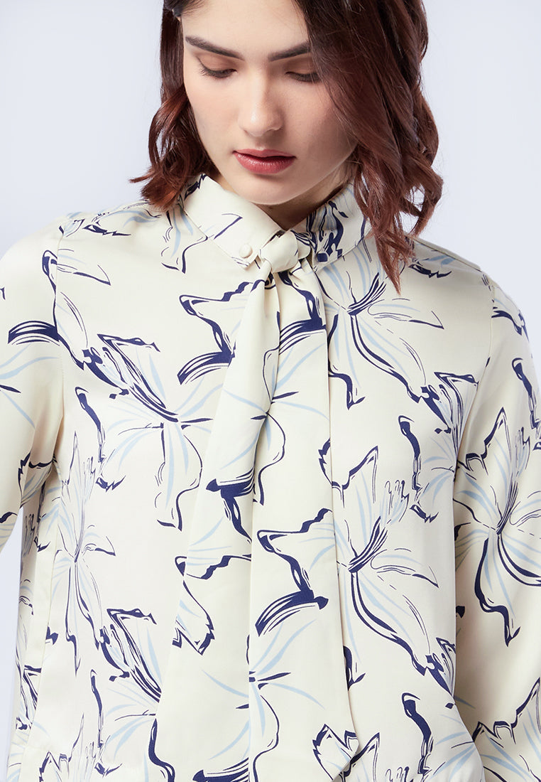Printed Long Sleeve Blouse
