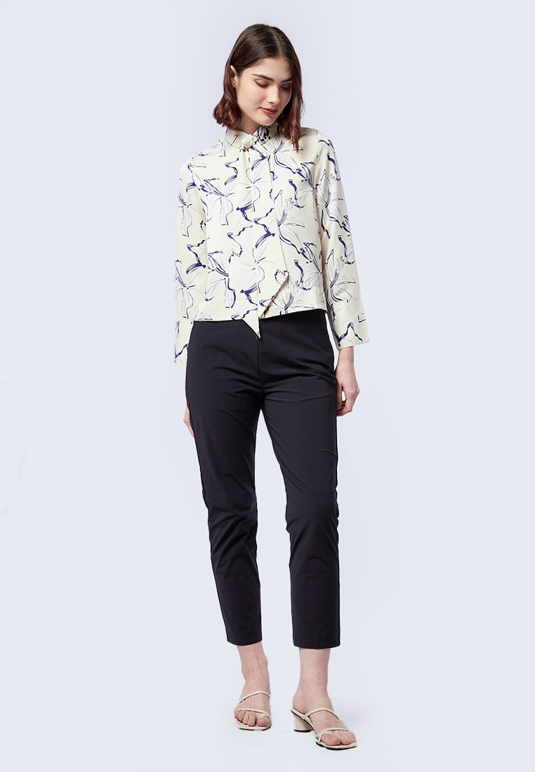 Printed Long Sleeve Blouse