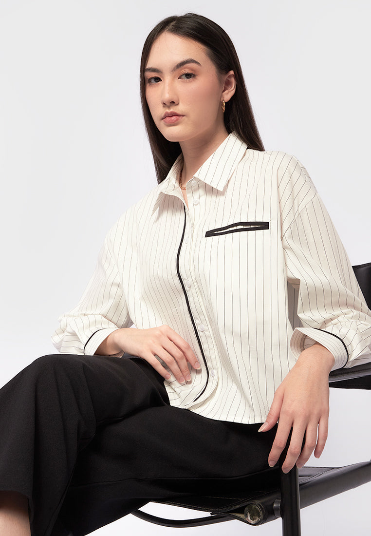 Long Sleeve Stripes Shirt