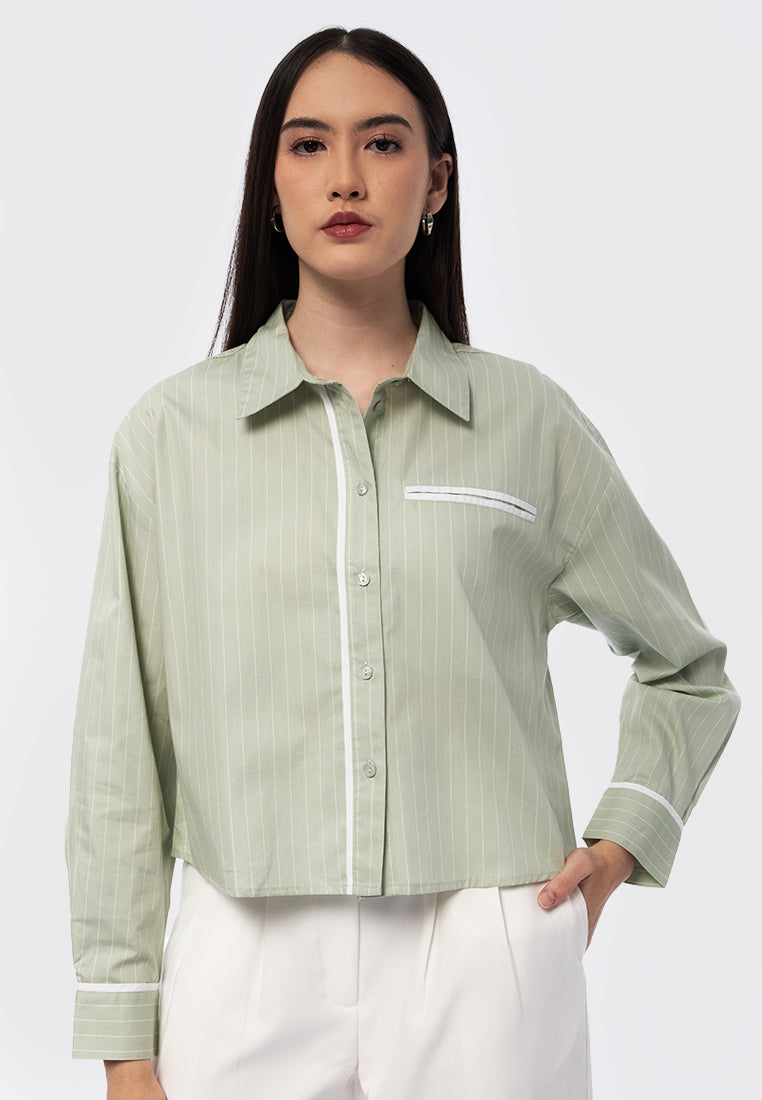 Long Sleeve Shirt with Contrast Lining