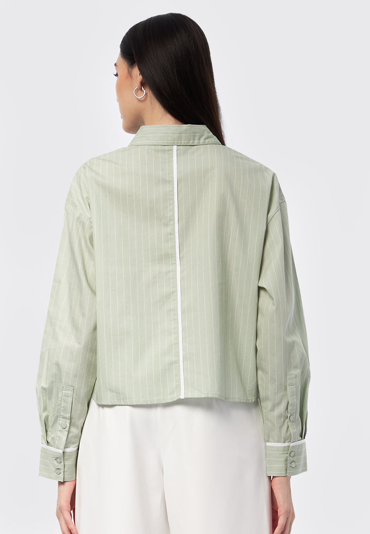 Long Sleeve Shirt with Contrast Lining