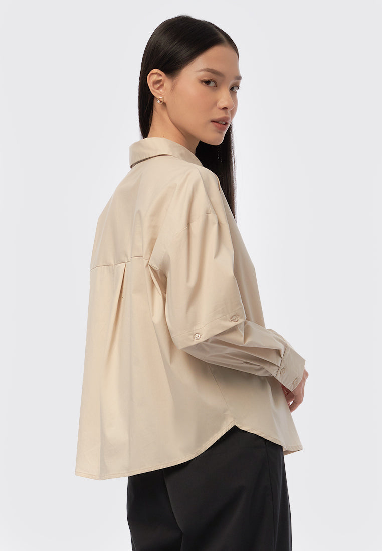 Loose Shirt with Detachable Sleeve