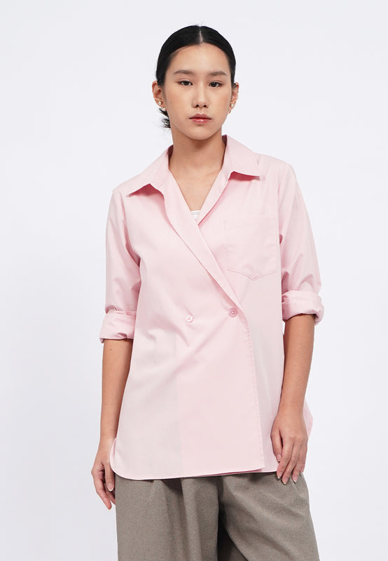 Double Breasted Long Sleeve Shirt