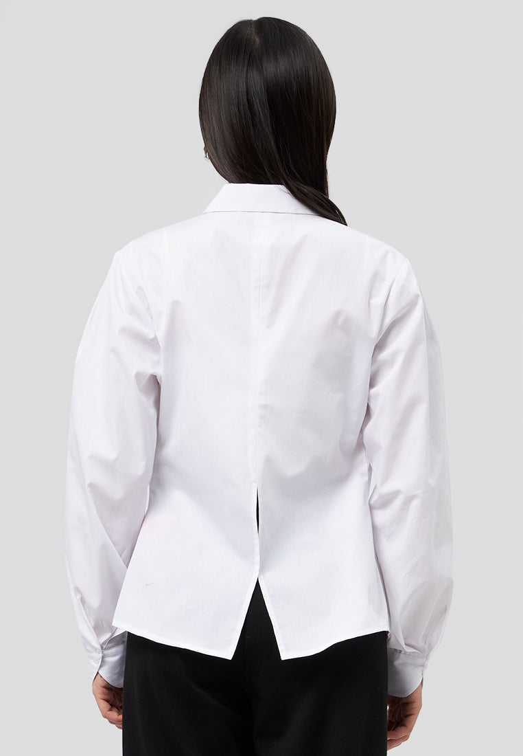 V-Neck Long Sleeve Blouse