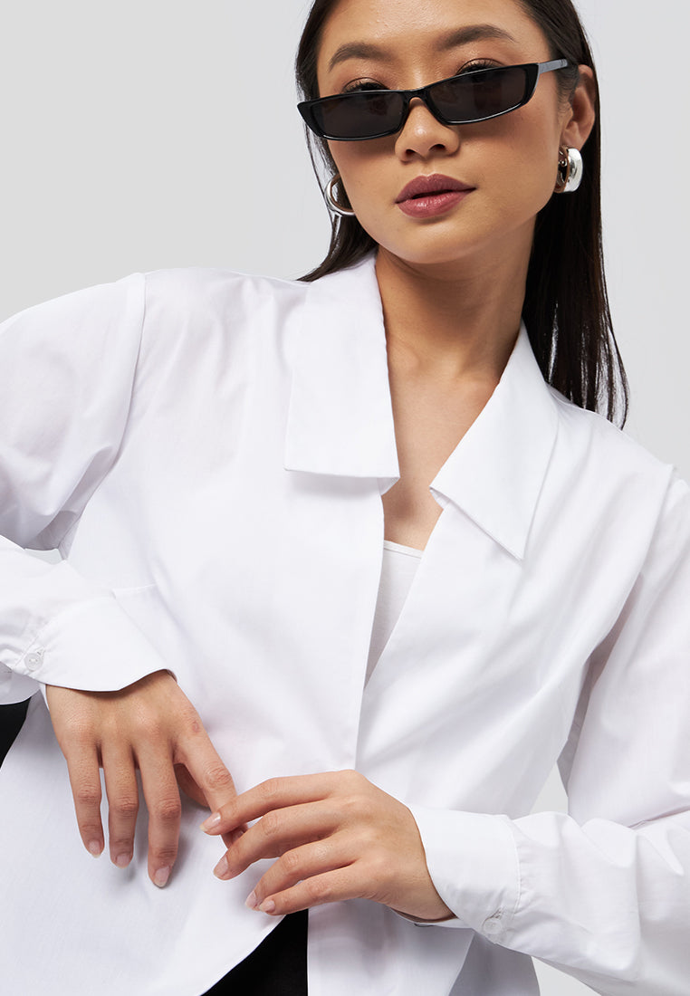 V-Neck Long Sleeve Blouse