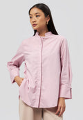 High Neck 7/8 Sleeve Blouse