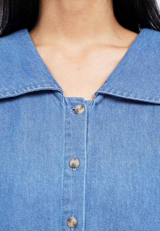 Peterpan Collar Chambray Shirt