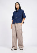 Short Sleeve Boxy Denim Shirt