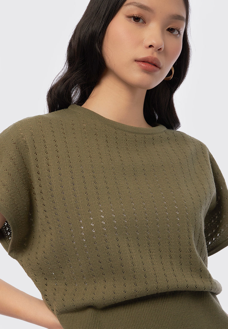 Round Neck Knitted Top