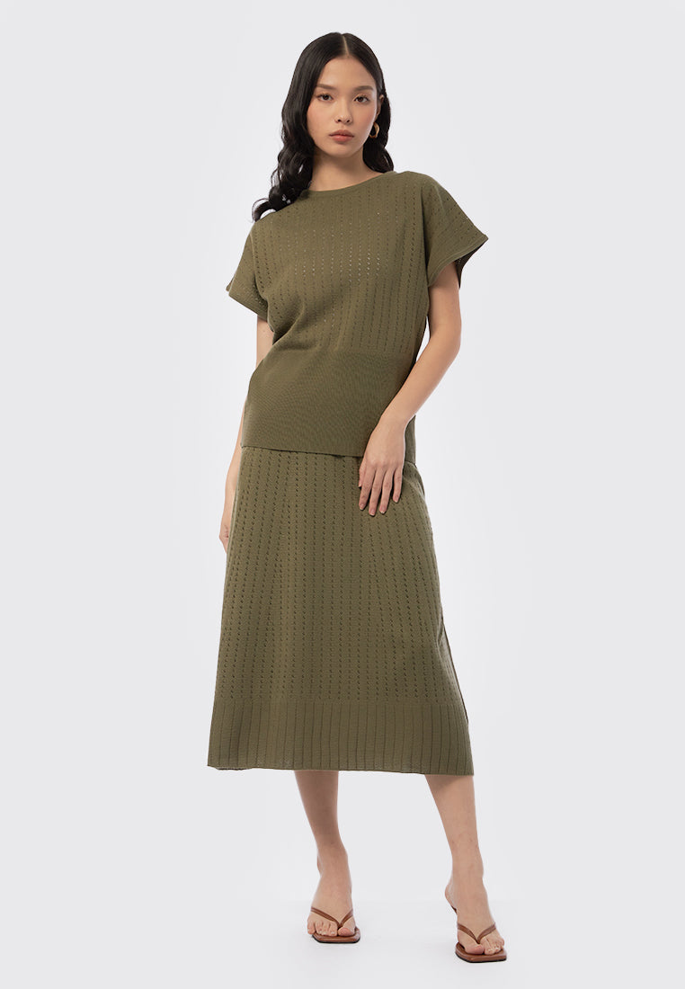 Round Neck Knitted Top