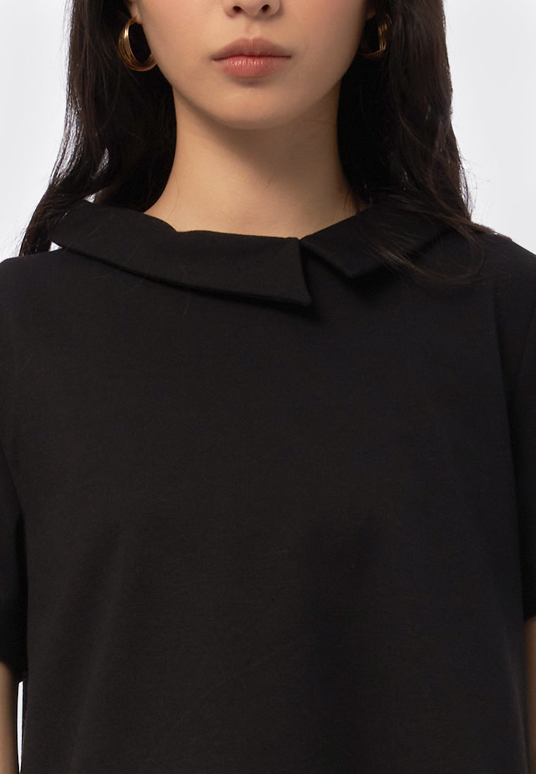 Peterpan Collar Short Sleeve Blouse