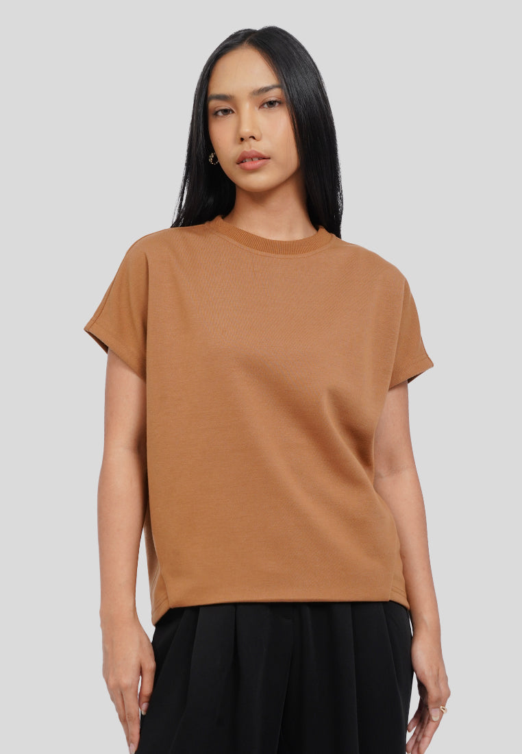 Button Detail Short Sleeve Top