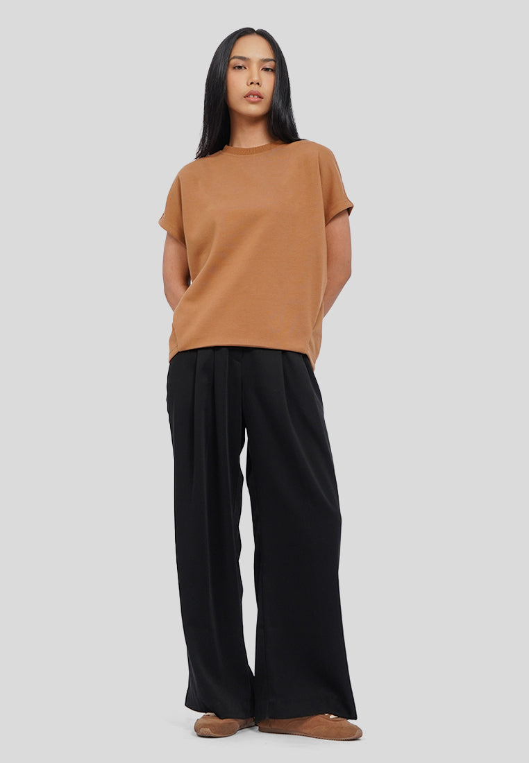 Button Detail Short Sleeve Top
