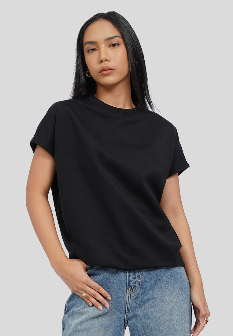 Button Detail Short Sleeve Top
