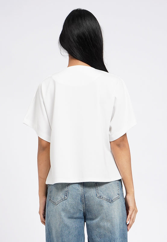 V-Neck Batwing Blouse